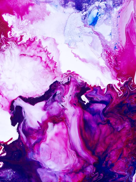 Mavi ve pembe sanat el arka plan, tuval üzerine akrilik resim yakın çekim parça boyalı. Modern sanat. Çağdaş sanat.