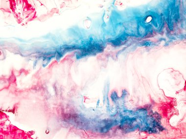 Blue and pink creative abstract painting background, fragment of the painting, wallpaper, texture. Modern art. Contemporary art.