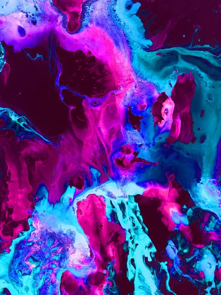 Neon Abstrakt Handmålade Bakgrund Levande Färger Textur Tapeter — Stockfoto