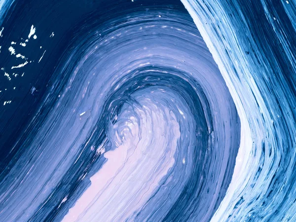 Mavi Yaratıcı Soyut Arka Plan Fırça Dokusu Tuval Üzerine Akrilik — Stok fotoğraf