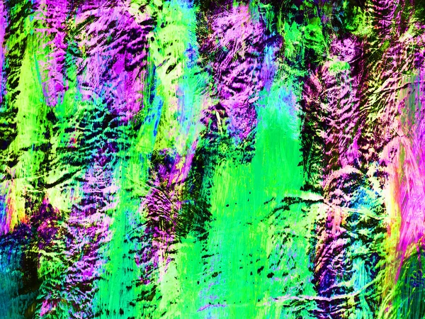 Neon Abstracte Handgeschilderde Achtergrond Textuur Levendige Kleuren Behang — Stockfoto