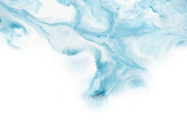 Mavi mermer soyut el arka plan, yakın çekim tuval üzerine akrilik boya boyalı. Çağdaş Sanat.