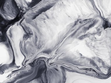 Siyah ve beyaz arka plan, akrilik boya tuval, duvar kağıdı, doku yakın çekim soyut el boyalı