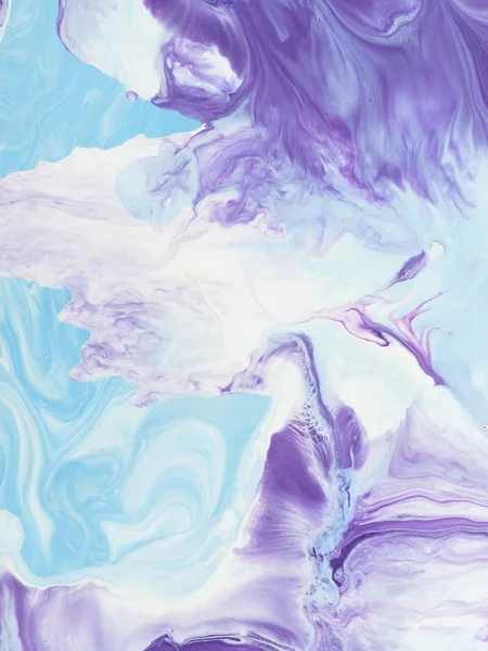 Голубой Ручной Фон Крупный План Акриловой Росписи Кантах Современное Искусство — стоковое фото