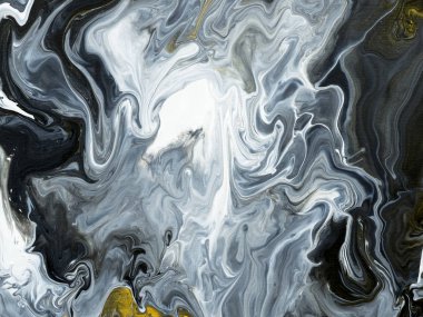 Backgro siyah ve beyaz altın yaratıcı soyut el ile boyalı