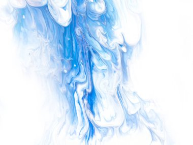 Mavi soyut el arka plan, canva üzerinde boya akrilik boyalı