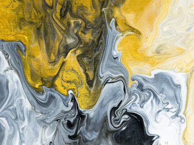 Backgro siyah ve beyaz altın yaratıcı soyut el ile boyalı