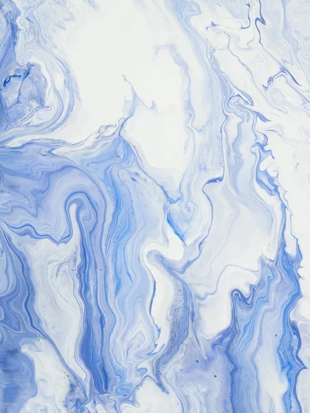 青い大理石創造的な抽象的な手描きの背景 — ストック写真