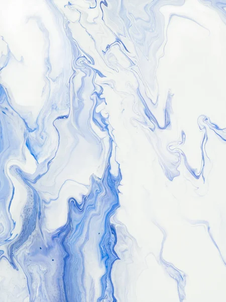 Arte abstracto azul pintado a mano fondo, pintura acrílica en c —  Fotos de Stock