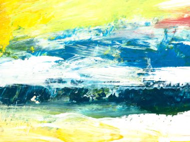 Soyut peyzaj, sanat yaratıcı el boyalı arka plan