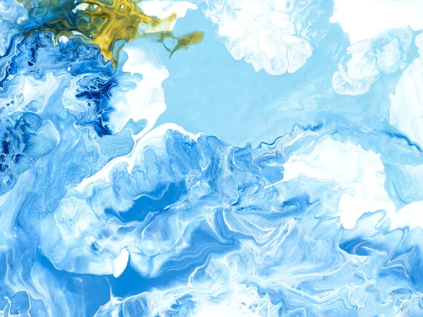 Синий и золотой креативный фон, расписанный вручную, обои — стоковое фото