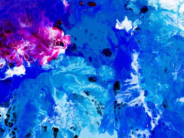 Mavi ve pembe yaratıcı soyut el boyalı arka plan, wallpap