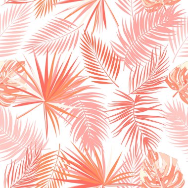 Tropikal orman palmiye sorunsuz desen yaprakları