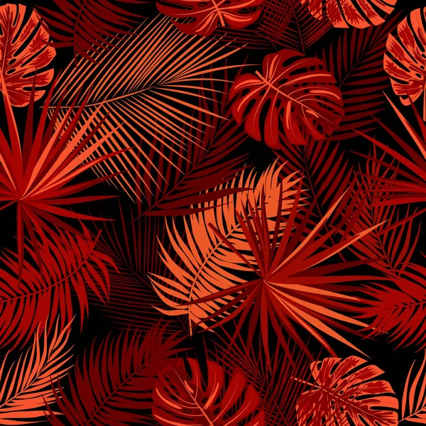 Patrón sin costura tropical vectorial — Vector de stock