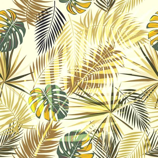 Modèle sans couture vectoriel tropical . — Image vectorielle