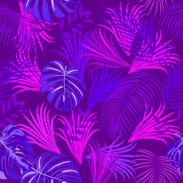 Modèle sans couture vectoriel tropical — Image vectorielle