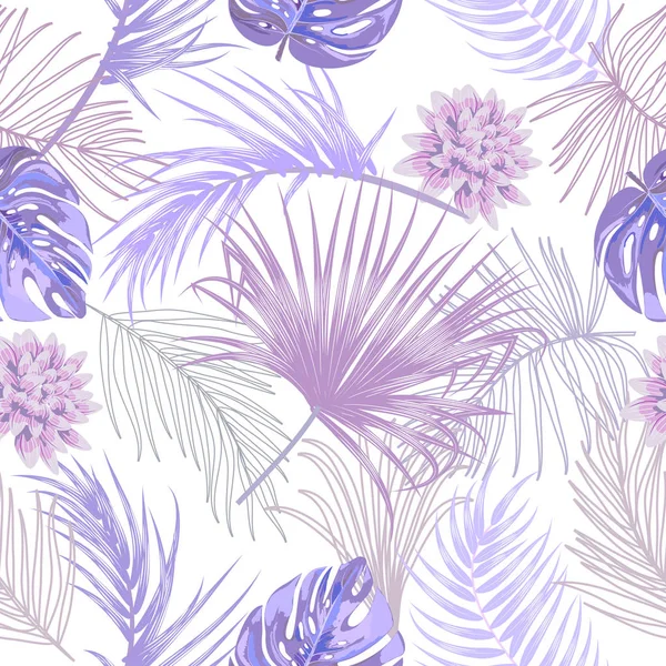 Modèle sans couture vectoriel tropical — Image vectorielle