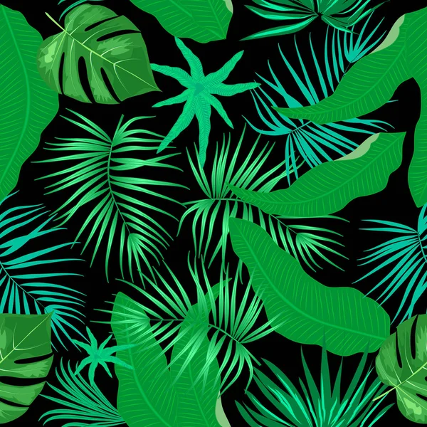 Modèle sans couture vectoriel tropical — Image vectorielle