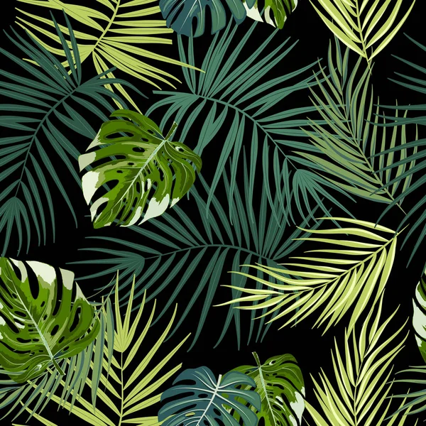 Tropical vector seamless pattern — Stock Vector