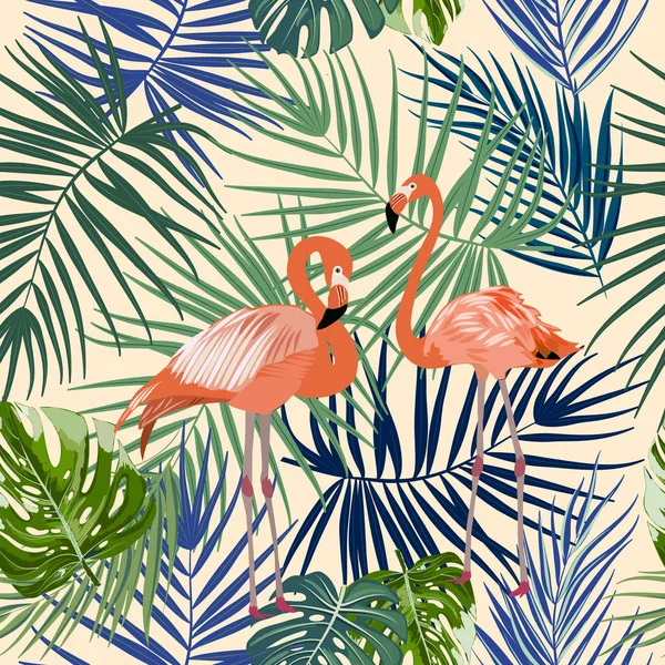 Modèle sans couture vectoriel tropical — Image vectorielle