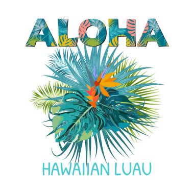 Aloha Hawaii. Aloha T-Shirt tasarım.