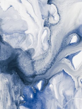 Mavi yaratıcı soyut el boyalı arka plan