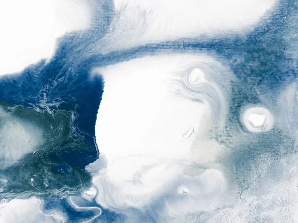 Mavi yaratıcı soyut el boyalı arka plan — Stok fotoğraf