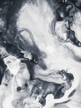 siyah ve beyaz soyut el boyaması arka plan