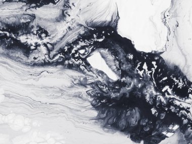 siyah ve beyaz soyut el boyaması arka plan