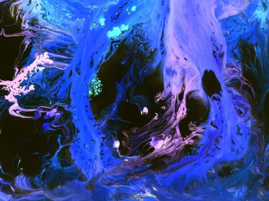 Sihirli mavi ve pembe yaratıcı soyut el boyalı arka plan