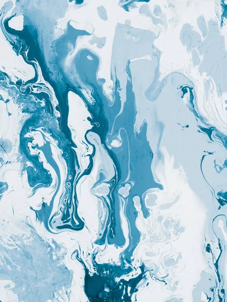 Синий абстрактный фон, акриловая живопись на холсте — стоковое фото