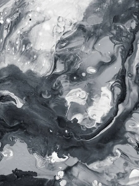 Чорний мармур креативний абстрактний ручний пофарбований фон — стокове фото