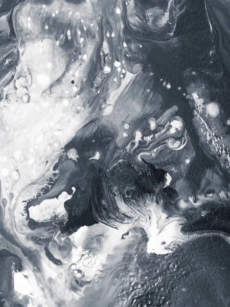 Schwarzer Marmor kreative abstrakte handbemalte Hintergrund — Stockfoto