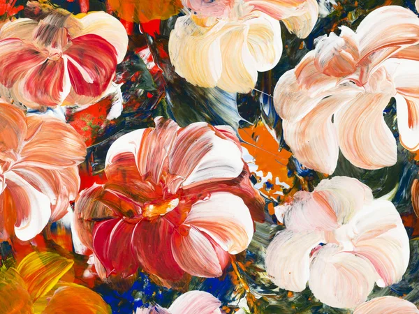 Flores hermosas abstractas, fondo de color brillante . —  Fotos de Stock