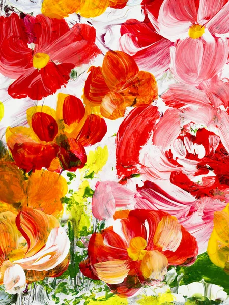 Abstrakt vackra blommor, ljusa färg bakgrund. — Stockfoto