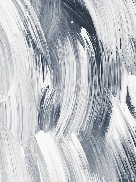 Arte abstracto blanco y negro pintado a mano fondo — Foto de Stock