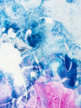 Mavi ve pembe sanat el boyalı arka plan.