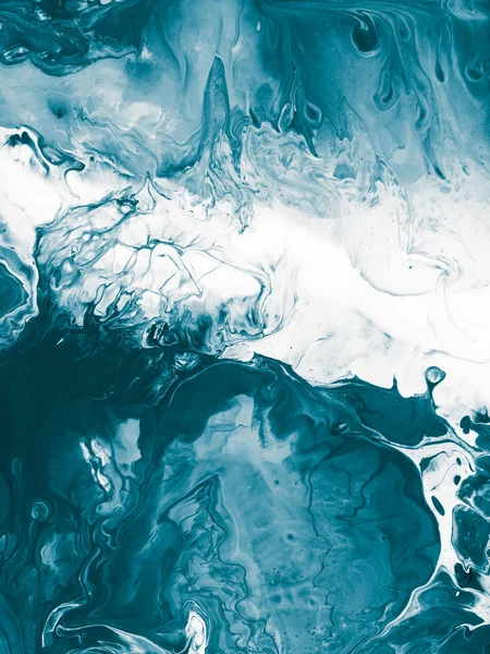 Arte abstracto azul pintado a mano fondo . —  Fotos de Stock
