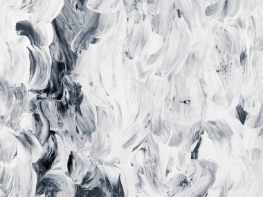 siyah ve beyaz soyut el boyaması arka plan.