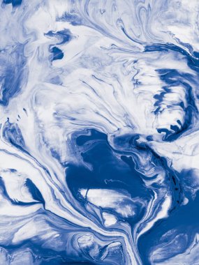 Mavi mermer soyut el boyalı arka plan.