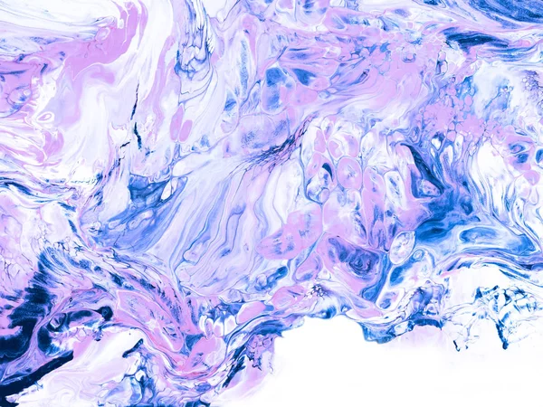 Creative abstrakt handmålad bakgrund, blå och rosa marmor — Stockfoto