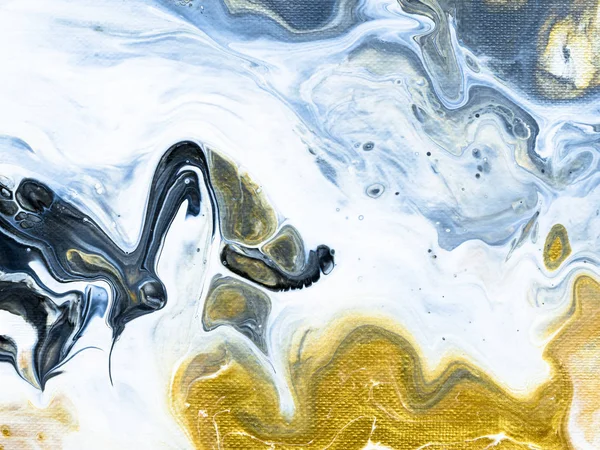 Blue and gold creative abstract hand painted background, marble — Stock Photo, Image