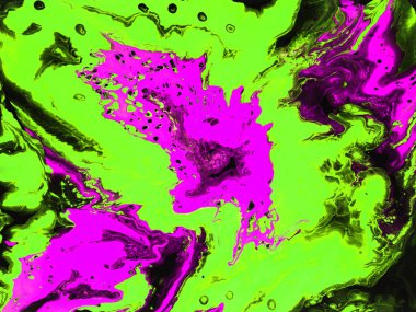 Pembe ve yeşil yaratıcı soyut boyama arka plan.