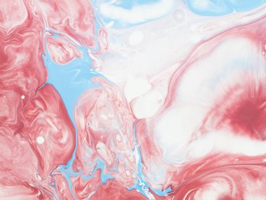 Arka plan, mermer mavi ve pembe yaratıcı soyut el boyalı 