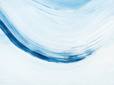 Fırça darbesi ile mavi yaratıcı soyut el boyalı arka plan