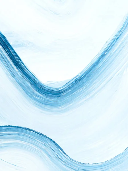 Blå kreativ abstrakt handmålad bakgrund med penseldrag — Stockfoto