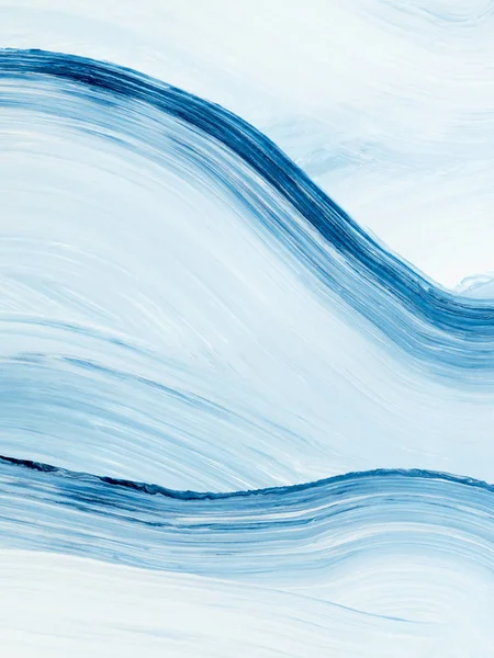Fondo pintado a mano abstracto creativo azul con trazo de pincel — Foto de Stock