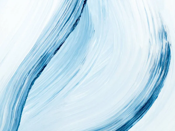 ブラシストロークで青い創造的な抽象的な手の背景を描いた — ストック写真