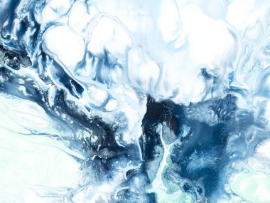 Mavi yaratıcı soyut el boyalı arka plan, mermer doku, 