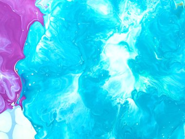 Neon yaratıcı soyut renkli el boyalı arka plan, mermer 